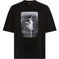 BOSS ORANGE T-Shirt Eboys Premium Damenmode Oversize Fit mit Print