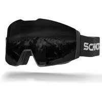 SCHNORR Sportbrille Schnorr Skibrille Edge Dunkel Grau (S4), Full REVO, Anti-Fog, UV400, (1-St), Dunkelgrau getönt (S4)