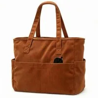 Zaewry Schultertasche Damen-Cord-Schultertasche, große Tragetasche mit viel Stauraum, modische Handtasche für Arbeit, Fitnessstudio, Schule oder Reisen