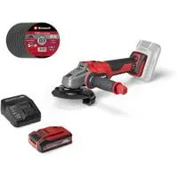 Professional Akku-Winkelschleifer AXXIO 18/125, 18Volt rot/schwarz, Li-Ion Plus Akku 4,0Ah