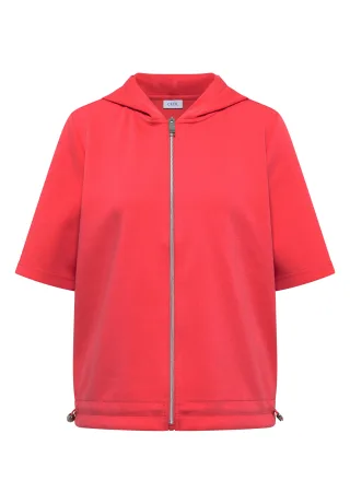 CECIL - Kapuzenjacke mit seitlichen Tunnelzügen coral - Gr. - L