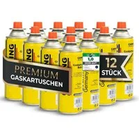 Magnum Wave Gaskartusche Gaskartuschen 12x 227 g [Made in EU] Butangas MSF-1a EN417, Zubehör für Camping, Grill, Gasheizung, Unkrautbrenner, Bunsenbrenner, Lötlampe, 12 St., 12 x 227 g · Made in EU · MSF-1a Ventil · EN417