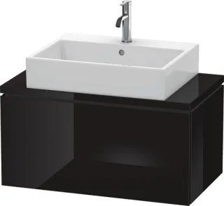 Duravit L-Cube Konsolenwaschtischunterbau wandhängend Schwarz Hochglanz 820x477x400 mm - LC580204040 LC580204040