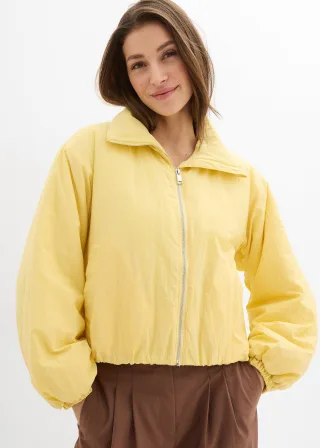 bonprix Wasserabweisender Blouson Bubble-Saum, gelb, Gr.40, Blouson mit Bubble-Saum, wasserabweisend