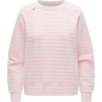 Ragwear Rundhalspullover Joann Crepe Leichter Pullover mit gestreifter Prägung