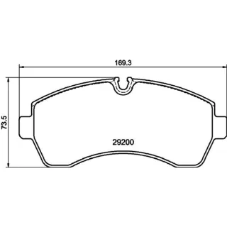 Hella Bremsbel?ge vorne Mercedes Sprinter 8DB355043-911