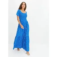 bonprix Maxikleid mit modischem Print, ausgestellte Passform, Kurzarm-Design