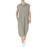 St.Ann Sommerkleid Kleid Dakota – Midi-Kleid im Relaxed Fit mit elegantem Kragen verdeckte Knopfleiste