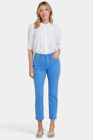 Marilyn Gerade Fußknöchelhose Blaugefärbter Denim