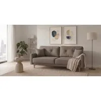 OTTO home 3-Sitzer TRIPLO optionale Schlafsofa mit Bettkasten, Maße B/T/H: 215/100/89 cm, Wahlweise Bettfunktion - Liegefläche 145x191 cm, Rücken-, Zierkissen