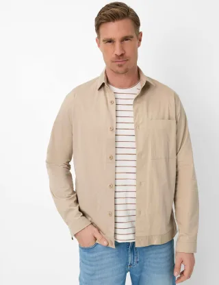 Brax Herren Overshirt Style KAY sand, Beige, Gr. XXL