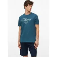 s.Oliver Kurzarmshirt T-Shirt Baumwoll-T-Shirt mit Logo-Print