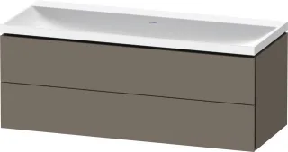 Duravit L-Cube c-shaped Set wandhängend Flanell Grau Seidenmatt 1200x480x480 mm - LC6953N90900000 LC6953N90900000