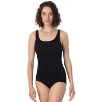 Schiesser Tanktop Luxury tiefer Rundhalsausschnitt, ohne störende Seitennähte