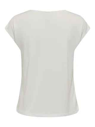 ONLY - ONLFREE LIFE S/S MOD.V-NECK TOP JRS NOOS cloud dancer - Gr. - S