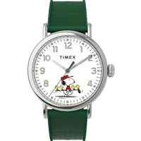 Timex Quarzuhr PEANUTS WATERBURY STANDARD TW2W78900AJ, Armbanduhr, Herrenuhr, Damenuhr,Kunststoffarmband, Leuchtzeiger