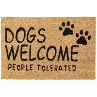 relaxdays Fußmatte Kokos "Dogs Welcome", Höhe: 15 mm