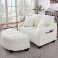 Odikalo Schlafsofa Multifunktionales Platzsparend 3-in-1 Sofa-Bett Aufbewahrungs-Hocker, mit Schlaffunktion und Stauraum, 3-in-1-Sofa mit Liegefunktion