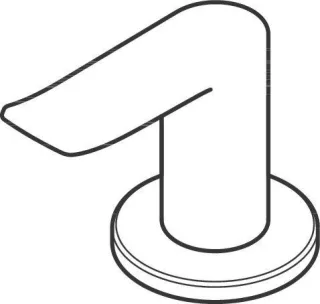 Hansgrohe Griff Warmwasser Metris 3-Loch Waschtisch-/Bidetarmatur chrom, 95522000 95522000