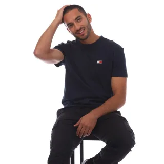 Tommy Jeans - T-Shirt für Herren,Abzeichen (Blau)
