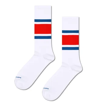happy socks - Simple Stripe Sneaker Sock Weiß - Gr. - 43.5