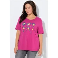 Ulla Popken T-Shirt T-Shirt Blüten Classic Rundhals Halbarm