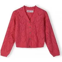 MINOTI Cardigan aus Baumwolle, für Mädchen mit Lochmuster, in Pastellfarben