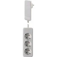 Bachmann SmartPlug Flachstecker Steckdosenleiste (Kabellänge 1.6 m), mit 3x Schutzkontakt Steckdosenleiste, 933.015
