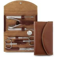 nippes Solingen Maniküre-Etui Premium Maniküre-Set Classic 7-tlg. Nagelpflege-Etui inkl. Nagelzange, 7 tlg., nickelfreier Edelstahl