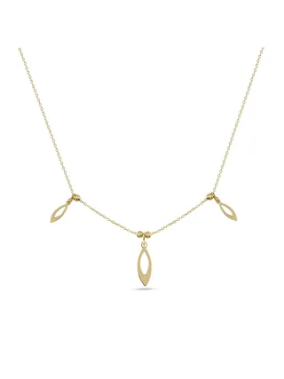 Dkeniz Anhänger mit Kette 925/- Sterling Silber vergoldet Pure Geometrie Silberkette