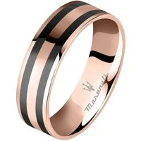 MASERATI Fingerring Maserati Herren-Herrenring Edelstahl, Keramik