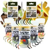 Zite Kunstköder Curly Viper UL Forellenköder 5 Sorten mit 2 Rotationshaken Gr. 4, (Starter-Set)