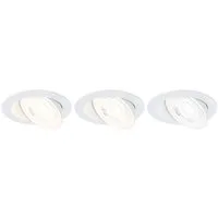 Paulmann LED Einbauleuchte LED Einbauleuchte White Select Aumus 3xSet 5W 700lm 2300V 2700 - 6500K, LED fest integriert, Tageslichtweiß, Memoryfunktion, mehrere Helligkeitsstufen, Farbwechsler, Farbsteuerung