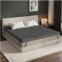 CHICASA, Topper Matratzentopper 8 cm Gel-Memory-Schaum, 7-Zonen, H2/H3 Wendbar, 8 cm hoch, (Gel-Memory-Schaum mit Bambuskohle), Rutschfestes Design, Abnehmbarer Bezug, 100 Nächte Probeschlafen