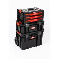 Kreher Werkstattwagen Q-Brick mobiler Alleskönner in verschiedenen Ausführungen (wählbar), Set 7, Robust, Bruchsicher, Rollbar, Erweiterbar, Einfache Bedienung