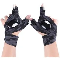 KINSI Taschenlampe LED-Leuchten-Handschuhe, Herren-Angel-Zubehör, Outdoor-Fangausrüstung, Hochwertige, helle und lichtdurchlässige Lampenperlen