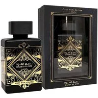 Lattafa Duft-Set Badee Al Oud Oud For Glory EDP + Parfümzerstäuber (leer) Set