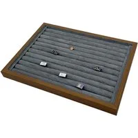 mixed24 Schmuckkasten Ringaufbewahrung Ringlade Ringbox Ringhalter Ohrringe Ohrstecker, Wildlederimitat