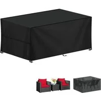 wohnTRAUM24 Gartenmöbel-Schutzhülle Gartenmöbel Abdeckung Wasserdicht Outdoor, 420D Oxford Abdeckhaube (Tischabdeckung Winterfest Abdeckplane Gartenmöbel), für Gartentische Terrassenmöbel, Regenschutz und Staubfest, Rechteckig