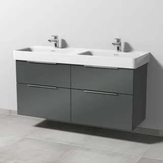 Sanipa 3way Waschtischunterbau zu Laufen Pro S Waschtisch mit 4 Auszügen, Anthrazit-Glanz UF77179