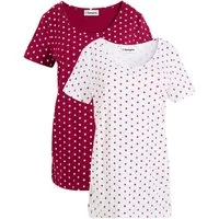bonprix Umstandsshirt (Packung, 2-tlg) figurbetonte Passform, seitliche Raffungen, gepunktetes Design