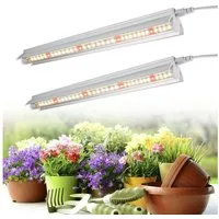 Rosnek Pflanzenlampe 2/4Stück*10W, 5000k Vollspektrum, anschließbar, für Indoor-Pflanzen, 5000K Voll-Sonne, mit V-förmigen Reflektor
