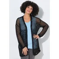 Angel of Style Strickjacke Strickjacke Relaxed Fit Lochstrick Rückenstern