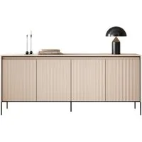 Compleo Kommode FLORE (193x40x83 cm) mit 4 Türen, Metallfüße