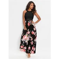 bonprix Jerseykleid für einen romantischen Look, amerikanischer Ausschnitt