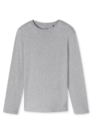 SCHIESSER - Langarmshirt Rundhals grau-mel. - Gr. - 52