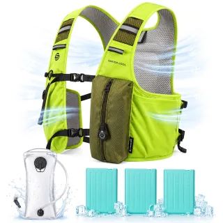 [EU/USA Direct] TENGOO Cooling Hydration Vest with 2L Water Bladder & 3 Ice Packs, Lightweight Running Water Backpack, O