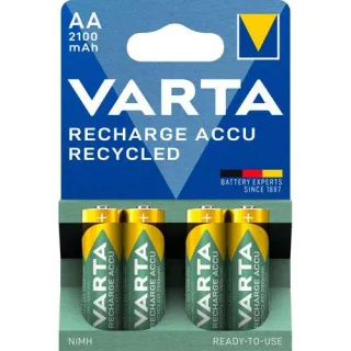 100x4 Varta RECHARGE ACCU Recycled 2100 mAH AA Mignon NiMH