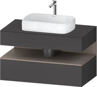 Duravit Qatego Konsolenwaschtischunterbau wandhängend Graphit Matt 1000x550x600 mm - QA4731043490010 QA4731043490010