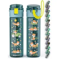 BEARFOOT Trinkflasche Trinkflasche Kinder, 500ml, leicht - Traktor-blau